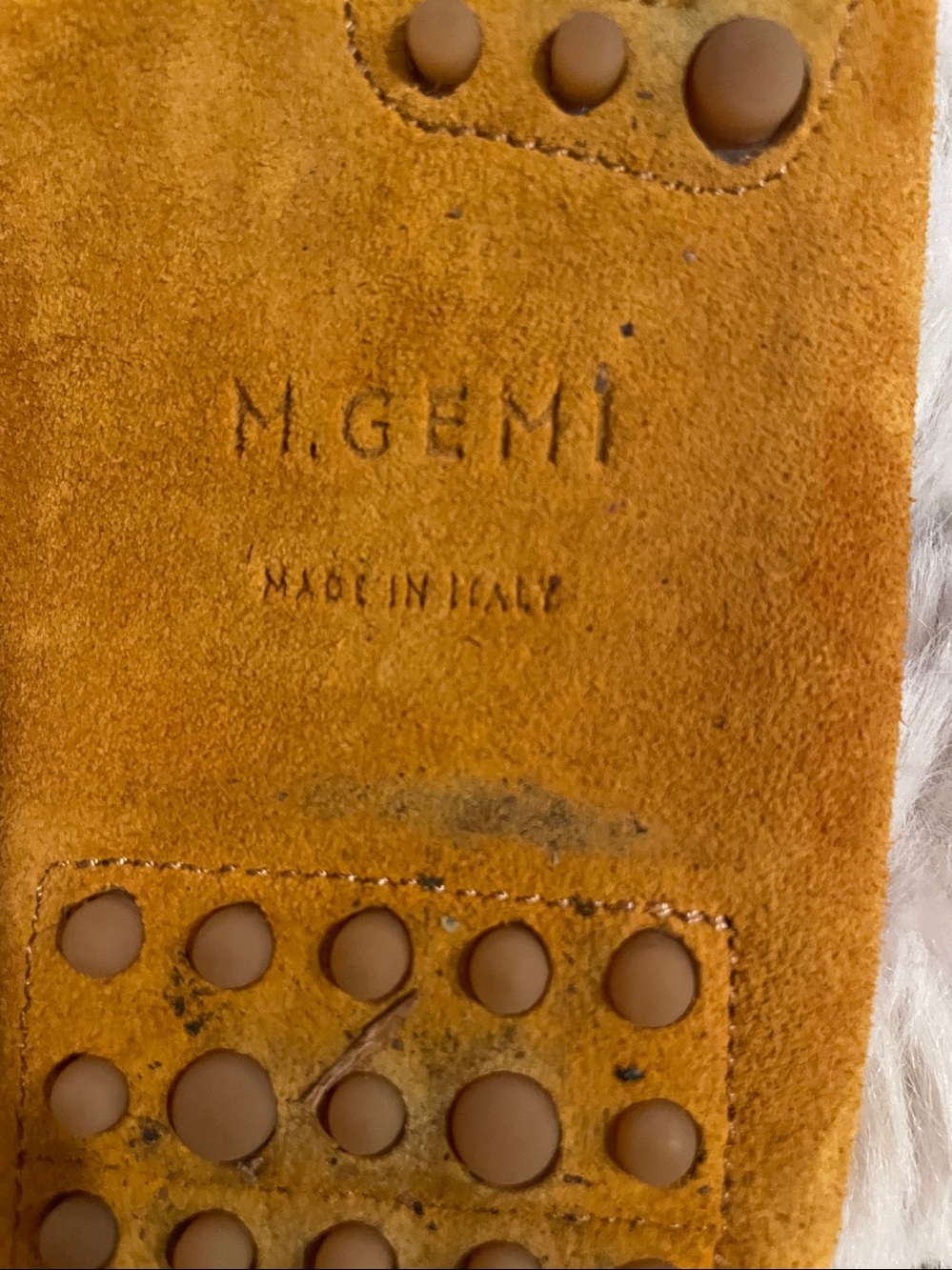 M. Gemi The Felize Suede Driving Shoes Sunflower Yellow 39.5 - Picture 6 of 9